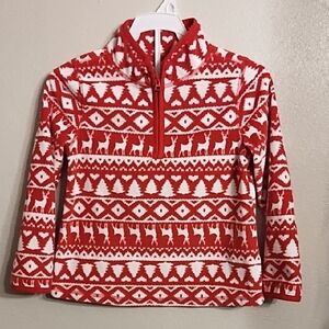 OshKosh B'gosh Red and White Cowl Neck Sweater